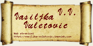 Vasiljka Vuletović vizit kartica